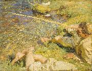John Singer Sargent A Man Fishing Sweden oil painting artist